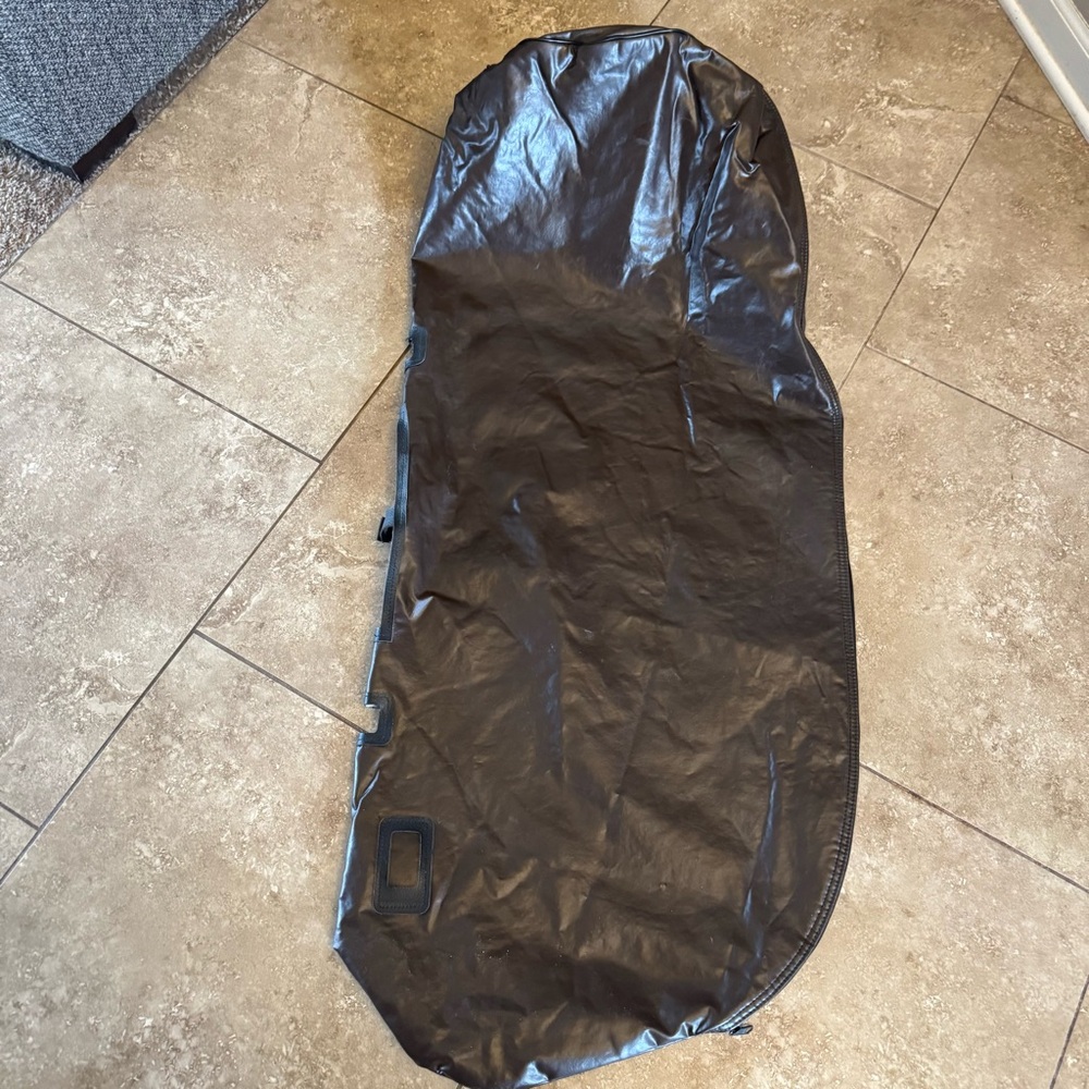 Vintage Allen Golf Travel Bag Cover Soft Vinyl Brown Zippered Carry Case